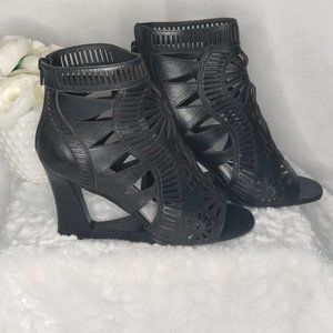 Jeffery Campell Peep Toe See Through Heel Sandals